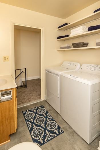Washer and dryer